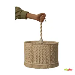چراغ آویز مکرومه طرح گندم - تصویر ۲ - سادست
